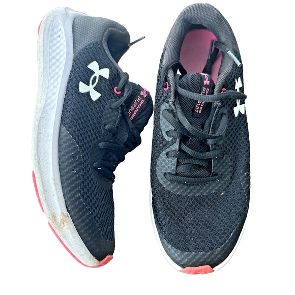 Under Armour Other - Size 6 Under Armour Big Girls Charged Pursuit 3 Running Shoes Black 3025011-001